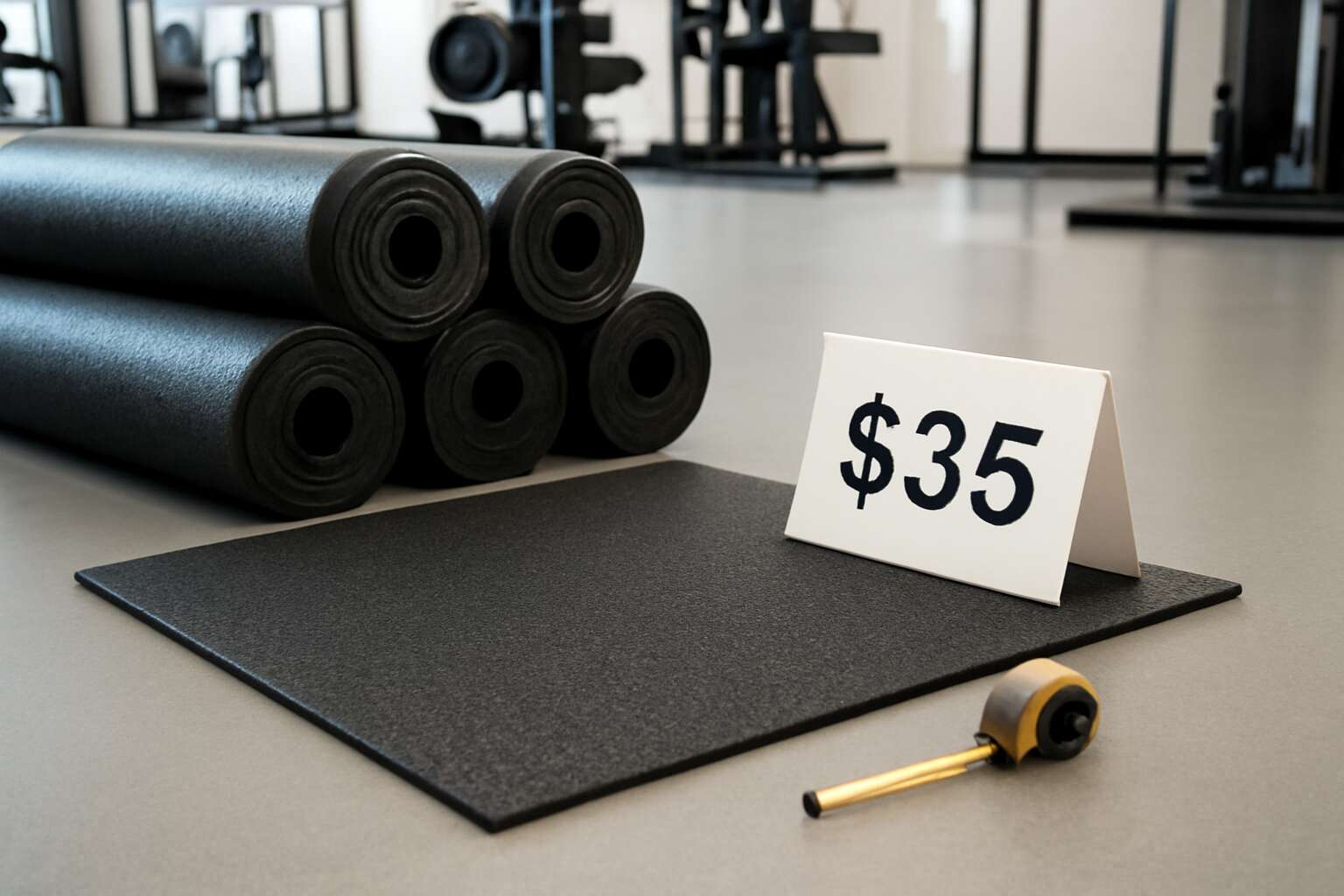gym floor rubber mat roll price