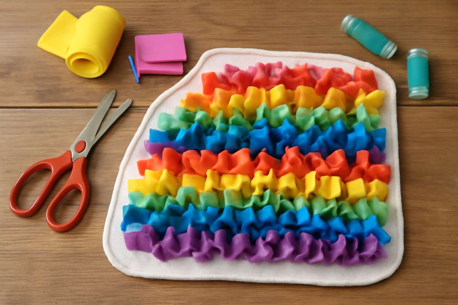 how to make a snuffle mat without rubber mat