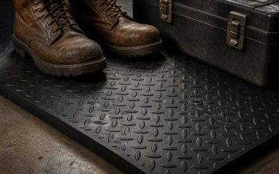 Heavy Duty Rubber Mat, Tough Non-Slip Flooring for Garages and Gyms