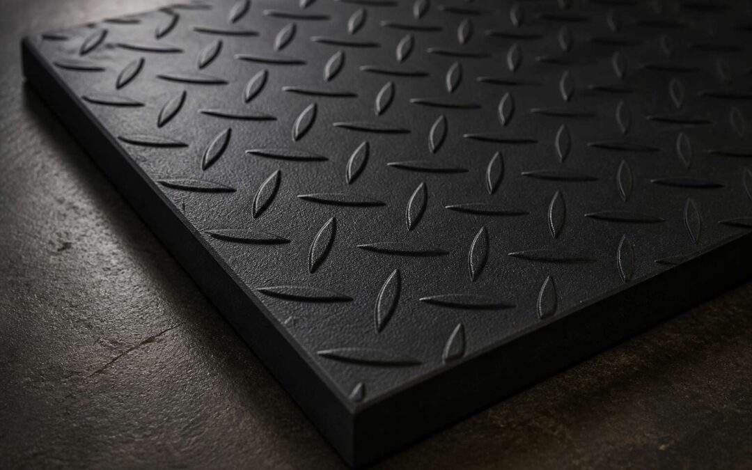 Rubber Mat Black, Slip Resistant for Home and Gym