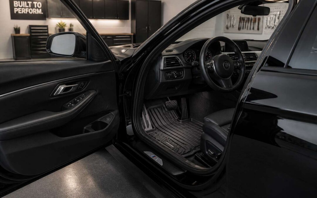 Rubber matting car floors prevent mud and water damage.