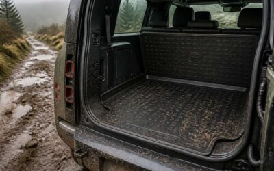 Protect your Land Rover Defender rubber mat set with heavy duty all weather coverage.